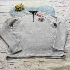 NWT ISAAC’S Designs Salt & Pepper Door County Wisconsin Quarter Zip Pullover XL